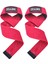Fitness Deadlift Bilek Kayışı Lifting Strap Kırmızı Çift 1