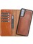 Samsung Galaxy S21 Plus Uyumlu Deri Cüzdanlı Kılıf Rustik Taba 5