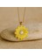 14 Ayar Altın Günlük Mineli Papatya Kolye 1