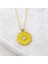 14 Ayar Altın Günlük Mineli Papatya Kolye 5