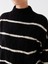 Yeni Sezon Yarım Balıkçı Yaka Çizgili Uzun Kollu Kadın Triko Kazak 4