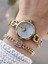 Mini Vintage Kasa Çelik Kordon 2 Yıl Garantili 3 Atm Kadın Kol Saati+Bileklik YBG.10654.4 1