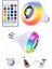 Kumandalı Rgb LED Işık Bluetooth Hoparlör Ses Lambası Renkli Ampul 4