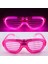 Pembe LED Işıklı Parti Gözlüğü - Neon Glow Şerit Gözlük 3 Modlu 4