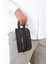 Erkek Deri Portföy Clutch Traş Kozmetik Bakım ve Günlük El Çantası Siyah - NEWPOLO355 4