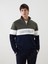 Yeni Sezon Dik Yaka Uzun Kollu Renk Bloklu Erkek Sweatshirt 1