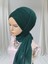 Zümrüt Yeşili Sevda Model Hazır Türban Hazır Şal Abiye Şal 4