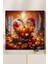 3D Görünümlü Temperli Cam Tablo – Sonbahar Kalp ve Balkabağı Temalı Uv Baskı 33X33 CM-CTK109 1