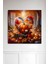 3D Görünümlü Temperli Cam Tablo – Sonbahar Kalp ve Balkabağı Temalı Uv Baskı 33X33 CM-CTK109 2