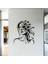 Çiçek Detaylı Kadın Silüeti Metal Duvar Dekoru – Modern Estetik Tasarım 4