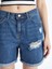 Yeni Sezon Boyfriend Fit Yırtık Detaylı Kadın Jean Şort 5