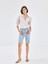 Yeni Sezon Bermuda Fit Kadın Jean Şort 1