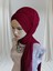 Bordo Sevda Model Hazır Türban Hazır Şal Abiye Şal 1