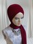 Bordo Sevda Model Hazır Türban Hazır Şal Abiye Şal 2