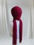 Bordo Sevda Model Hazır Türban Hazır Şal Abiye Şal 3