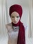 Bordo Sevda Model Hazır Türban Hazır Şal Abiye Şal 4