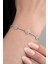 925 Ayar Gümüş Rodyumlu Zirkon Taşlı Sıralı Kar Tanesi Bileklik 4