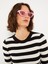 Yeni Sezon Bisiklet Yaka Çizgili Uzun Kollu Kadın Triko Kazak 5