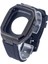 Apple Watch 44MM KR402 Metal Kasa Silikon Kordon - Siyah 1