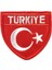 Aplike Ütü Ile Yapışan Türk Bayrağı Türkiye Yazılı Arma 4 cm 1