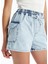 Yeni Sezon Beli Lastikli Bermuda Fit Kadın Jean Şort 3