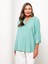 Yeni Sezon Kaçık Yaka Düz Uzun Kollu Gabardin Kadın Bluz 3
