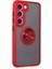 Ieg Samsung Galaxy S24 Fe Kılıf Montreal Yüzüklü Silikon Kapak - Kırmızı 2