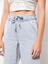 Yeni Sezon Kadın Mom Fit Düz Jean Pantolon 3