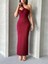 Lvsqvr Krinkıl Tek Omuz Uzun Elbise Bordo S25455 (Beden: L) 4