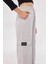 Kargo Cepli Palazzo Oversize Kesim Iki Iplik Bol Paça Eşofman Altı Pantalon - Gri 7