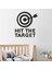 Hit The Target Hedefi Vur | Duvar Kapı Cam Klozet Kapağı Banyo Wc Sticker 25X23 cm 3