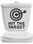 Hit The Target Hedefi Vur | Duvar Kapı Cam Klozet Kapağı Banyo Wc Sticker 25X23 cm 4