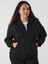 Yeni Sezon Kapüşonlu Oversize Kadın Kalın Fermuarlı Sweatshirt 2