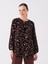 Yeni Sezon Bağlamalı Yaka Çiçekli Uzun Kollu Kadın Bluz 2