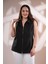 Kadın 1112046 Fermuarlı Kolsuz Siyah Yelek 1