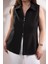 Kadın 1112046 Fermuarlı Kolsuz Siyah Yelek 5