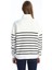 Yeni Sezon Dik Yaka Çizgili Kadın Sweatshirt Tunik 4