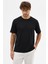 Erkek Premium Kalite Yoğun Dokulu Pamuklu T-Shirt Siyah M101-R0220-02 2