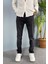 Slim Fit Siyah Taşlanmış Jean 3