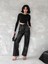 Lvsqvr Kendinden Ince Kemerli Deri Pantolon Siyah T1178 (Beden: Xl) 5