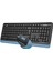 A4 Tech FG1035 Kablosuz Standart Siyah/mavi Q Klavye Mouse 1