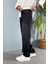 Taşlanmış Siyah Baggy Fit Jean Pantolon 1