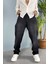 Taşlanmış Siyah Baggy Fit Jean Pantolon 5