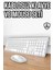 Beyaz Kablosuz Klavye Fare Seti Kablosuz Fare USB Alıcı Pc Uyumlu 1