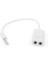 DK-CB-AUC03 2x3.5mm Stereo Dişi - 4pin 3.5mm Stereo Erkek Y Kablo 1