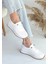 Bosel Tone Beyaz Cilt Bağcıklı Spor Ayakkabı 1