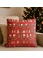 Santa Dreams Yılbaşı Noel Baba ve Çam Ağacı Desenli Dijital Baskılı Kırlent Kılıfı 44X44 cm 2