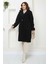 Peluş Düğmeli Astarlı Kadın Mont KS2544 Siyah - 44 2