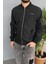 Dar Kesim Siyah Bomber Mont 1