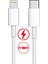 iPhone Uyumlu 27WATT Hızlı Şarj Kablosu, Type C-Lightning, 8 x Xs Xr 11 12 13 14 Pro Max + 1
